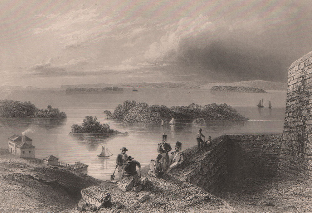 CANADA. View from the Citadel at Kingston. Fort Henry, Ontario. BARTLETT 1842